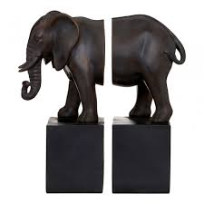 Frequently made of metal, bronze and stone, all elephant bookends available were constructed with great care.elephant bookends have been made for many years, and versions that date back to the 19th century alongside those produced as recently as the 21st century. Boho Elephant Bookends Resin Bronze Clanbay