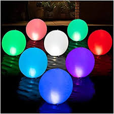 Amazon Com Hapikay Solar Floating Pool Lights Pack Of 2 Solar Powered Color Changing 14 Inch Ba Floating Pool Lights Pool Lights Backyard Party Decorations