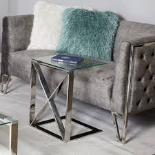 Zanui coffee table zenith coffee table yellowstone coffee table book zara home glass coffee table the crossed legs coffee table features a marble coloured round top and crossed gold coloured metal. Zenith Stainless End Table Metal Side Table Side Table