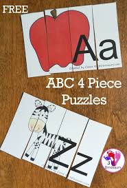 Holding in left hand, arrange so that rings a & b from a diamond shape, a is on the left and b is on the right, c is closest to you. Abc 4 Piece Puzzles For The Whole Alphabet 3 Dinosaurs