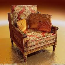 3d Models Antique Brocade Armchair Chair Armchair Club Furniture