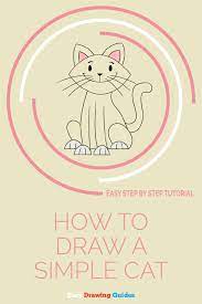 How to draw yawning cat. How To Draw A Simple Cat Easy Drawing Guides