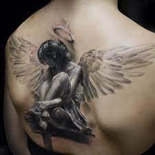 Amazing Realistic Angel Tattoo On Back Best Tattoo Ideas Gallery Tatuajes De Angel Para Hombres Mejores Tatuajes 3d Tatuaje Angel