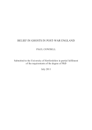Upload here ∧ jump back to top ∧. Pdf Belief In Ghosts In Post War England