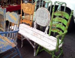 Making A Bench Out Of Old Chairs What A Great Idea Chairs Repurposed Garden Bench Diy Diy Furniture