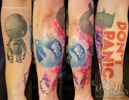 The guide will list groups. Tattoos In Progress By Michele Adams Hitchhikers Guide To The Galaxy Tattoo Galaxy Tattoo Tattoos Hitchhikers Guide To The Galaxy