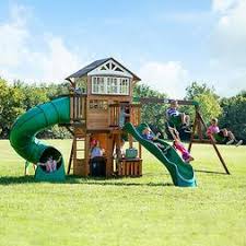 Add extra playtime fun to your children with this backyard discovery somerset all cedar playset. Backyard Discovery Cedar Swing Set Playset Playground Wood
