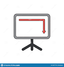 Vector Icon Concept Of Sales Chart Arrow Up And Down Stock