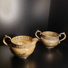 STERLING SILVER CREAMER AND SUGAR BOWL