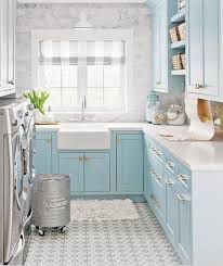 Robin Egg Blue And White Laundry Room You Can Feel Pretty While Doing The Laundry Blue Laundry Rooms Laundry Room Decor Laundry Room Design