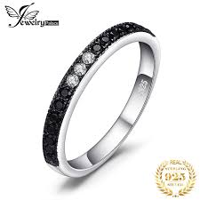 The sterling silver ring is mainly aimed at the female market, and the metallic luster of silver makes many women love it. Jewelrypalace Genuine Black Spinel Ring 925 Sterling Silver Rings For Women Wedding Rings Eternity Band Silver 925 Fine Jewelry Lastest Fashion And Style