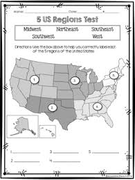Us map coloring pages are a fantastic way for children to learn the 50 states, including alaska and hawaii. Free 5 Us Regions Map Test By More Time 2 Teach Tpt