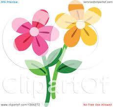 Check spelling or type a new query. Clipart Of Yellow And Pink Daisy Flowers Royalty Free Vector Illustration By Bnp Design Studio 1384272