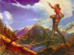 Ned Dameron Susannah Shooting Atop Roland S Shoulders The Waste Lands The Dark Tower The Dark Tower Series Gunslinger Dark Tower