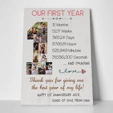 A 1st year anniversary gift that you taken the time and effort to make yourself is going to be one of the most memorable gifts ever. 41 Best First Anniversary Gifts For Him Her Couples 2021 365canvas Blog