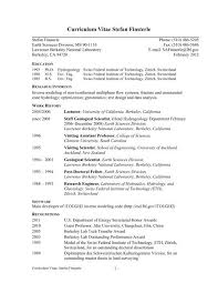 To write an application letter correctly. Curriculum Vitae Stefan Finsterle Earth Sciences Division