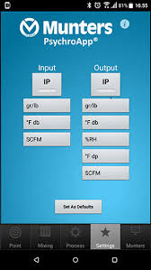 Psychroapp Psychrometric Calculations Tool Munters