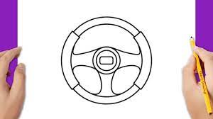 How To Draw A Steering Wheel - Youtube