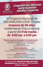 El día de hoy se dio a conocer la página oficial del gobierno federal en la cual se pueden resgistrar los adultos mayores que quieran ser vacunados contra. Llegan A Toluca Las Vacunas Contra El Covid 19 Para Nuestros Adultos Mayores Ayuntamiento De Toluca