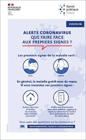 La recherche doit se faire selon cet arbre décisionnel 2 Alerte Coronavirus Que Faire Face Aux Premiers Signes Affiche 62x100 Francais
