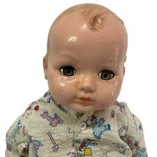 Vintage 1930s Effanbee Composition Baby Doll 18 Soft Body Sleepy Eyes in  Sleeper Baby Dolls