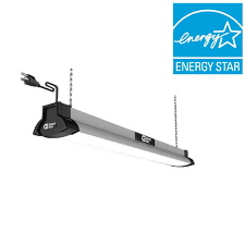 Commercial Electric 42 In Brushed Nickel Led Shop Light 54264141 The Home Depot Led Shop Lights Commercial Lighting Design Commercial Electric