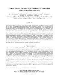 1：if the temperature unit of the system is conversed from centigrade to fahrenheit or from fahrenheit to centigrade, the setting of system will be cleared. Pdf Thermal Stability Analysis Of High Brightness Led During High Temperature And Electrical Aging