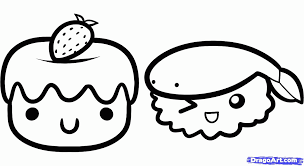 Cute dessert, cupcake, donut, candy, ice cream, chocolate, food, fruits easy coloring pages for gothic cuties: Free Kawaii Coloring Pages Coloring Home