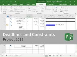 Master Deadlines And Constraints In 2 Minutes Microsoft Project Microsoft Applications Projects