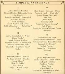 Music should be from the 1920s and feature plenty of ragtime and. 6 Simple Dinner Menus 1922 Convivial Supper