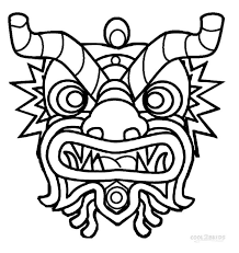 Chinese dragon head coloring pages #1456. Printable Chinese Dragon Head Coloring Pages Novocom Top