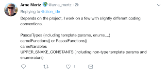 Means afetr every space, first later will be in upper case. Clion 2019 1 Eap Naming Conventions The Clion Blog