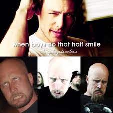 When Boys Do That Half Smile Jens Kidman Of Meshuggah Has An Awesome Smile Half Smile Jazz Fusion Music Genres