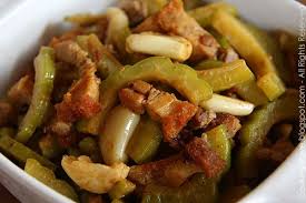 Non Halal Stir Fried Bitter Gourd With Roasted Pork Bitter Gourd Pork Roast Stir Fry