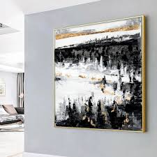 Black and white gold abstract art oil paintingl print | wall art, printable, digital download, line art, home decor, drawing, minimalist goodlifeartstudio 5 out of 5 stars (14) $ 9.00. Frozen Lake Forest Collection Original Painting For Sale Ron Deri Abstract Art