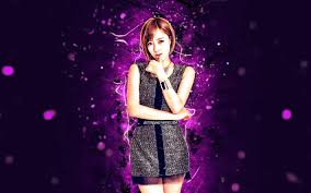 They call it hallyu, the korean wave: Download Wallpapers Eunjung 4k K Pop South Korean Singer Elsie Violet Neon Lights T Ara Hahm Eun Jung South Korean Celebrity Eunjung 4k For Desktop Free Pictures For Desktop Free