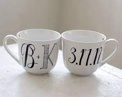 For Our Coffee The Morning After The Wedding Initial Coffee Mugs Mugs Sweet Cups