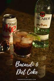 Bacardi Rum And Diet Coke Is Great Low Carb Cocktail That Won T Break Your Diet Go Ahead And Grab A Glass And Pour Yoursel Bacardi Rum Rum Drinks Easy Bacardi