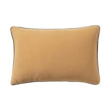 82 % polyester et 18. Housse De Coussin En Coton Lavee Jaune 40x60 Inseparables Maisons Du Monde