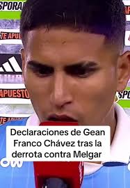 Declaraciones de Gean Franco Chávez tras derrota