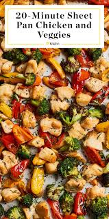 Recipe 20 Minute Sheet Pan Chicken And Veggies Recipe Baked Chicken And Veggies Chicken And Vegetables Sheet Pan Recipes