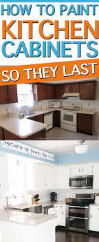 How To Paint Kitchen Cabinets So They Last This Method Works Furniturediycheaphowtop Cheap Kitchen Cabinets Cheap Kitchen Remodel Painting Kitchen Cabinets