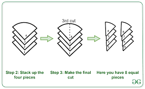 Check spelling or type a new query. Puzzle 3 Cuts To Cut Round Cake Into 8 Equal Pieces Geeksforgeeks