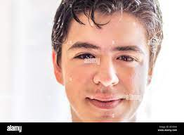 Close up young teen boy face hi-res stock photography and images - Alamy