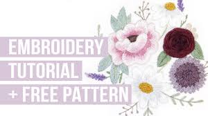 See more ideas about embroidery patterns, embroidery, floral embroidery patterns. Floral Embroidery Pattern Tutorial Start To Finish Easy Beginner Embroidery Info In Description Youtube