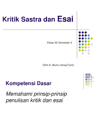 Maybe you would like to learn more about one of these? Kritik Dan Esai Kelas Xii Sem 2 Skm