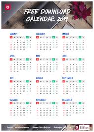 Download Template Calendar 2019 Vector Cdr Ai Psd Kalender Tanggal