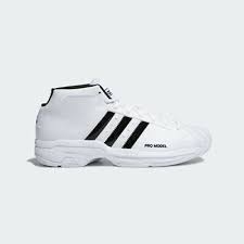 Black And White Adidas Basketball Shoes Adidas Fw4344 Men Pro Model 2g Basketball Shoes White In 2020 Adidas Basketball Shoes Basketball Shoes For Men Black Sneakers