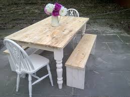 Dining Table 2 Chairs 2 Benches Shabby Chic Farmhouse 5ft X 3ft Cottage Dining Table Table Farmhouse Furniture