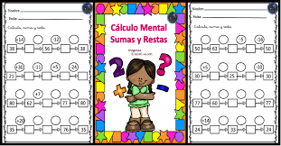 Sumar, restar, multiplicar y dividir 🎈 ¿en qué consiste el juego? Fichas Calculo Mental Sumas Y Restas Imagenes Educativas